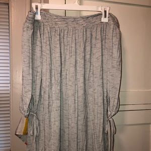 Off the shoulder striped top